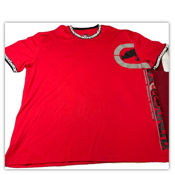 Ecko Unltd RED black white SPELLOUT T Shirt World Famous Rhino Brand men 2XL Art - Picture 4 of 16